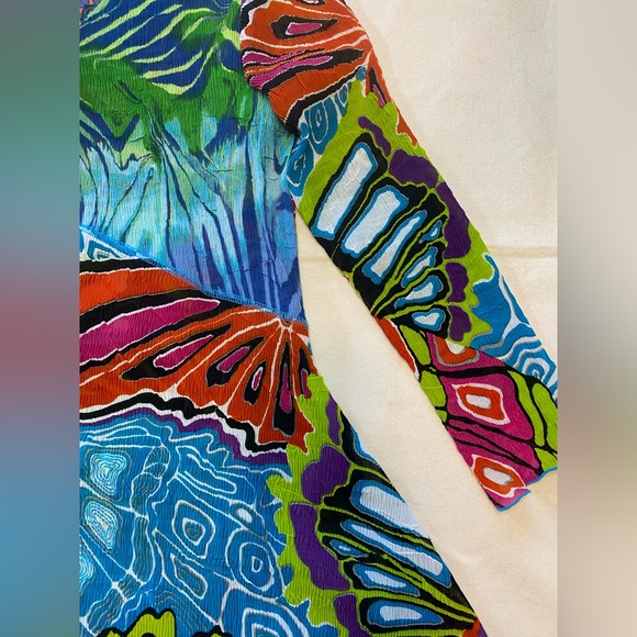 Pleats Collection by Pings Imports Blouse Button Front Y2K Floral Top Medium - Picture 8 of 8